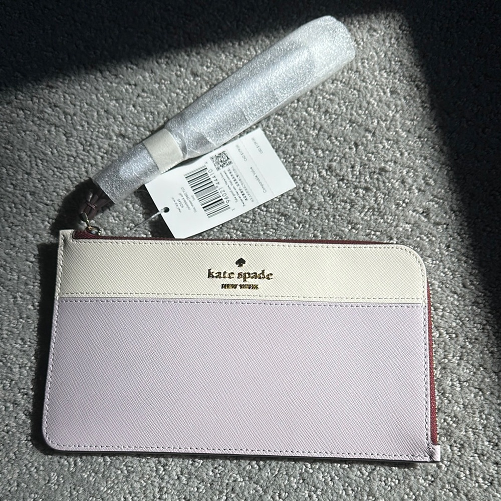 Kate Spade Two-Tone Purple & Cream Wristlet